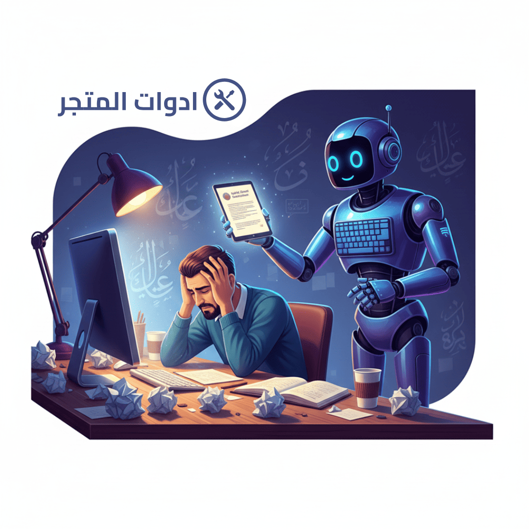 وداعاً لـ "حيرة الكاتب": كيف يكتب الذكاء الاصطناعي وصفاً يبيع منتجك بدلاً منك؟