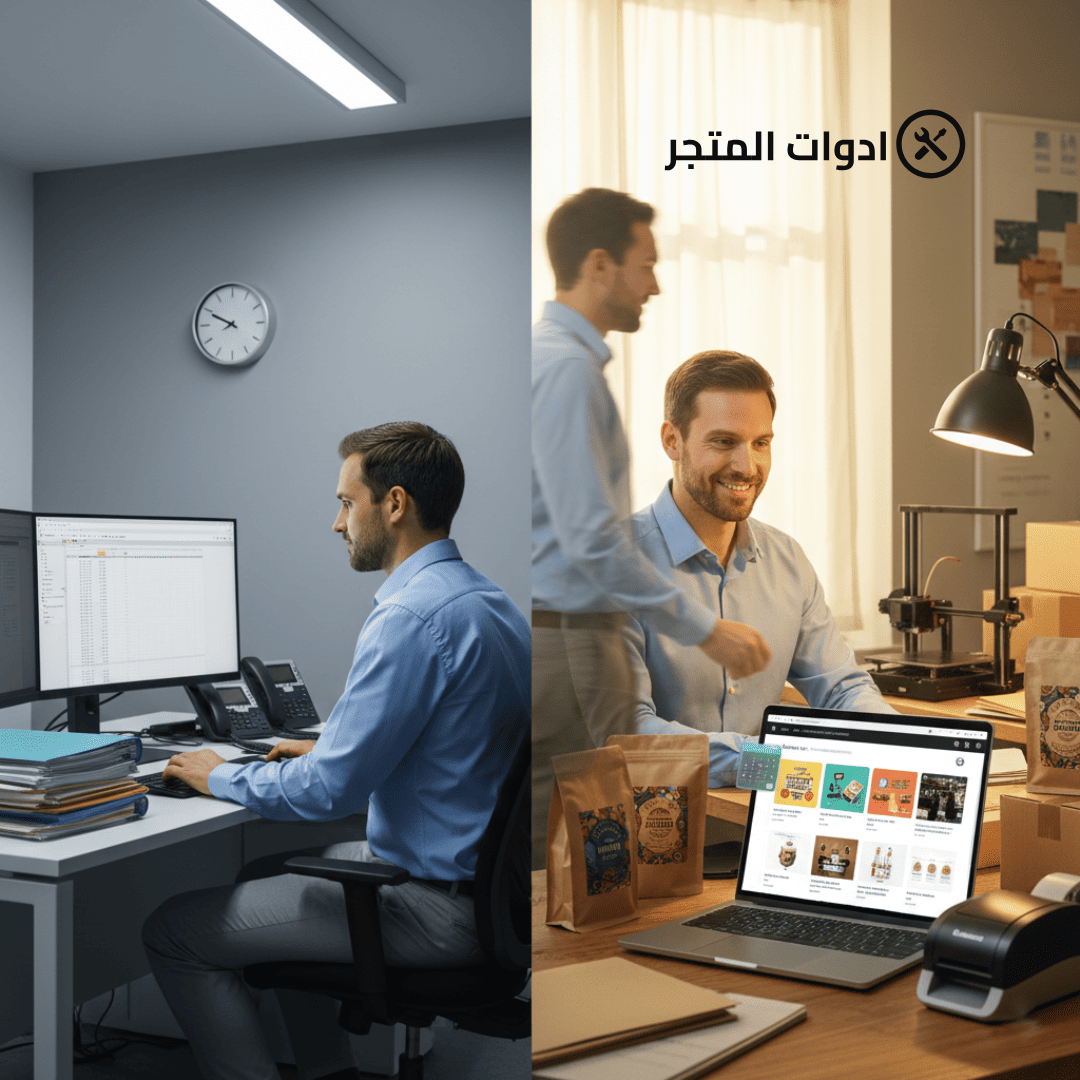 إدارة متجر إلكتروني بجانب وظيفتك الحكومية/الخاصة: كيف توفر ٤ ساعات يومياً؟