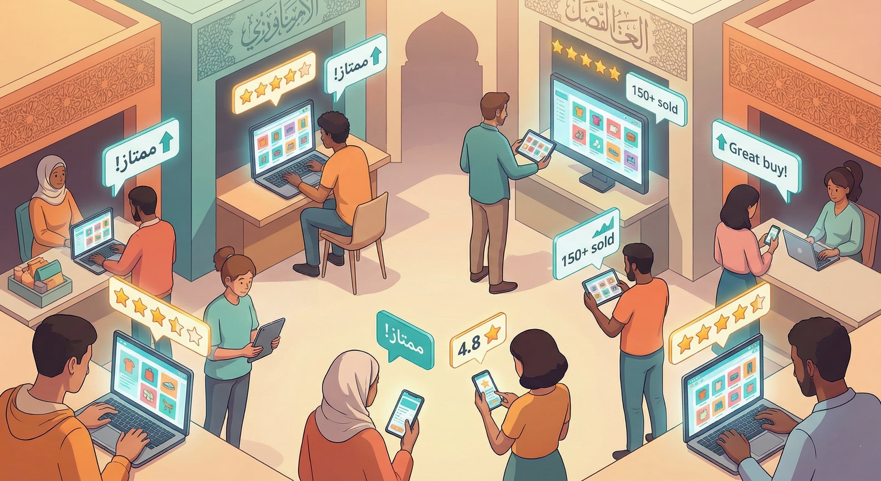 تأثير "الدليل الاجتماعي" (Social Proof) المدمج في وصف المنتج على معدلات التحويل