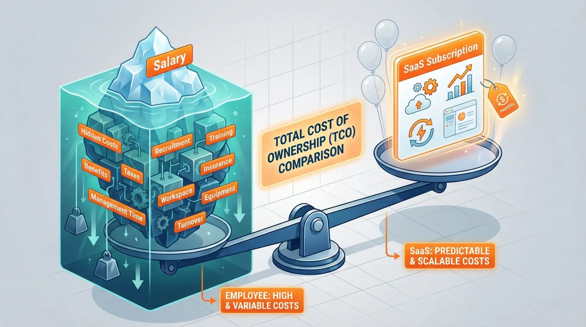 التكلفة الخفية للتوظيف مقابل تكلفة البرمجيات (SaaS): مقارنة مالية لتجار التجزئة