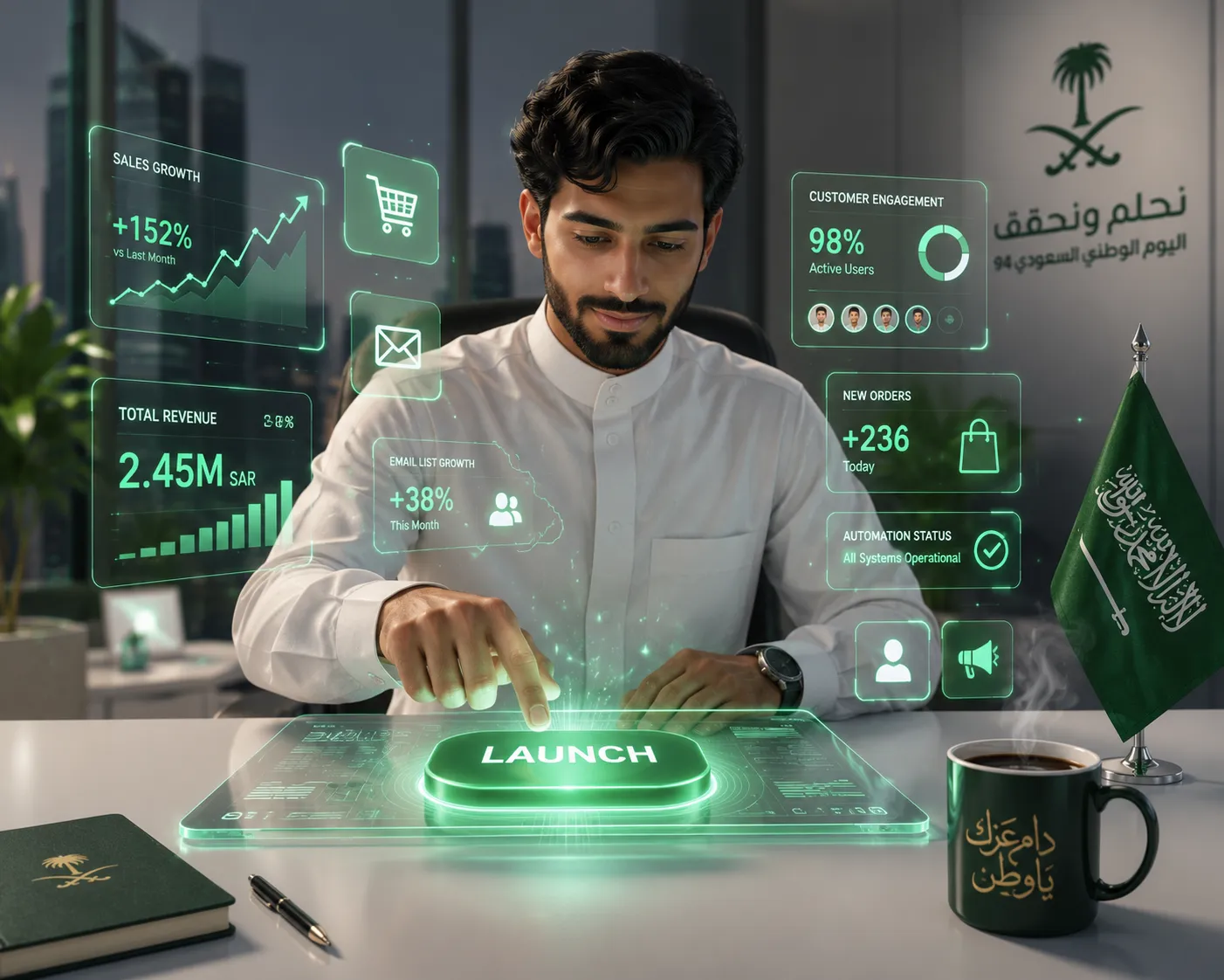 اليوم الوطني والمواسم الوطنية: كيف تحضّر حملة تسويقية قبل شهر وتضغط زر واحد يوم العيد؟