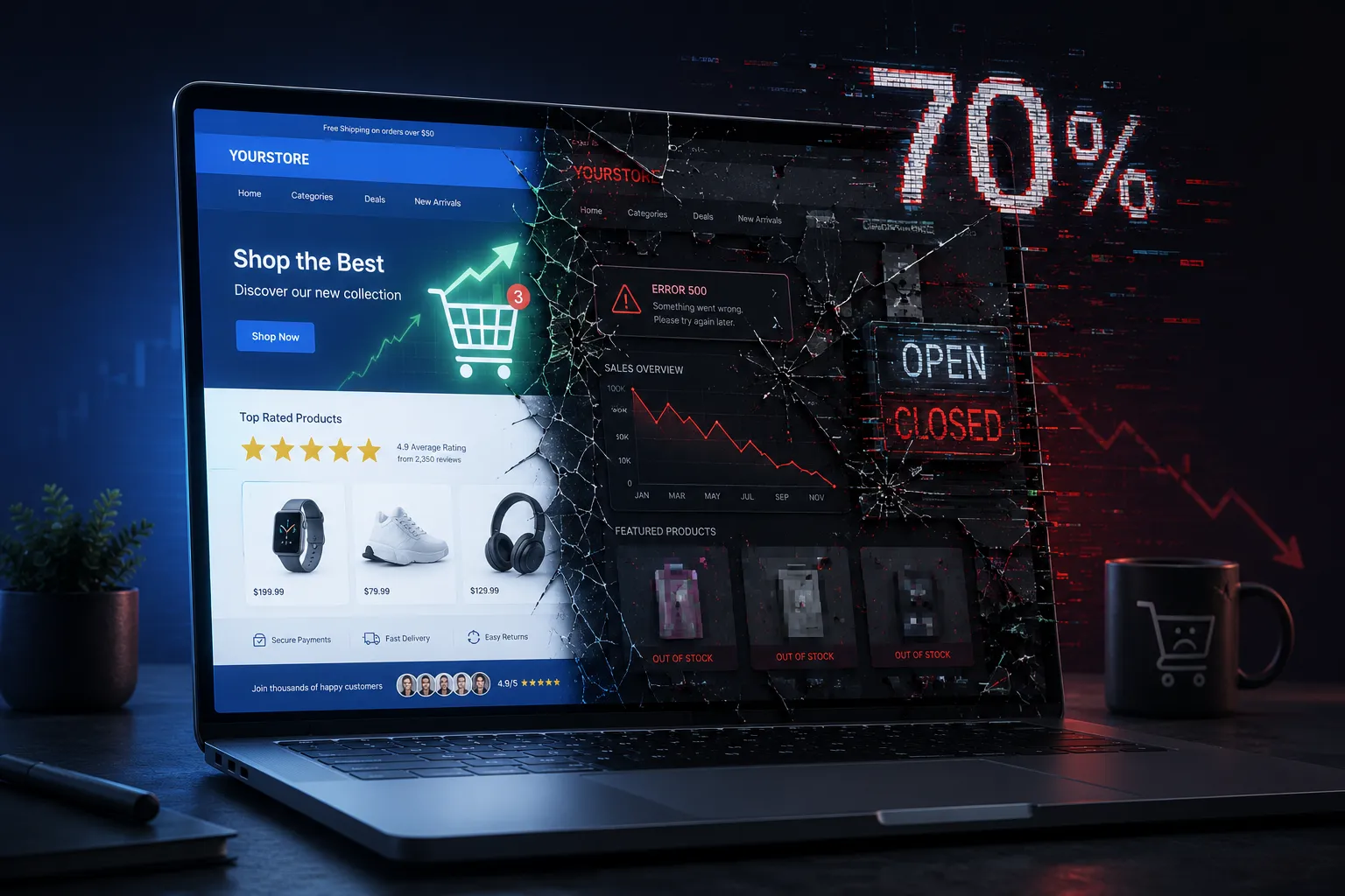 لماذا تفشل 70% من المتاجر الإلكترونية الجديدة في أول 6 أشهر؟ وكيف تتجنبها؟