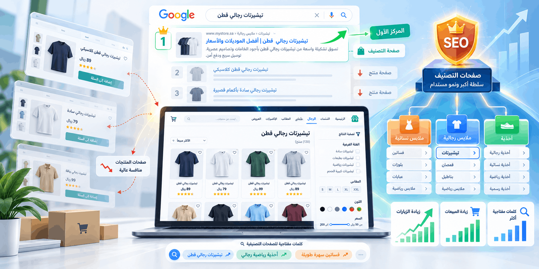 كيف تجعل صفحات تصنيفات متجرك تتصدر نتائج البحث بدل الاعتماد على صفحات المنتجات فقط؟