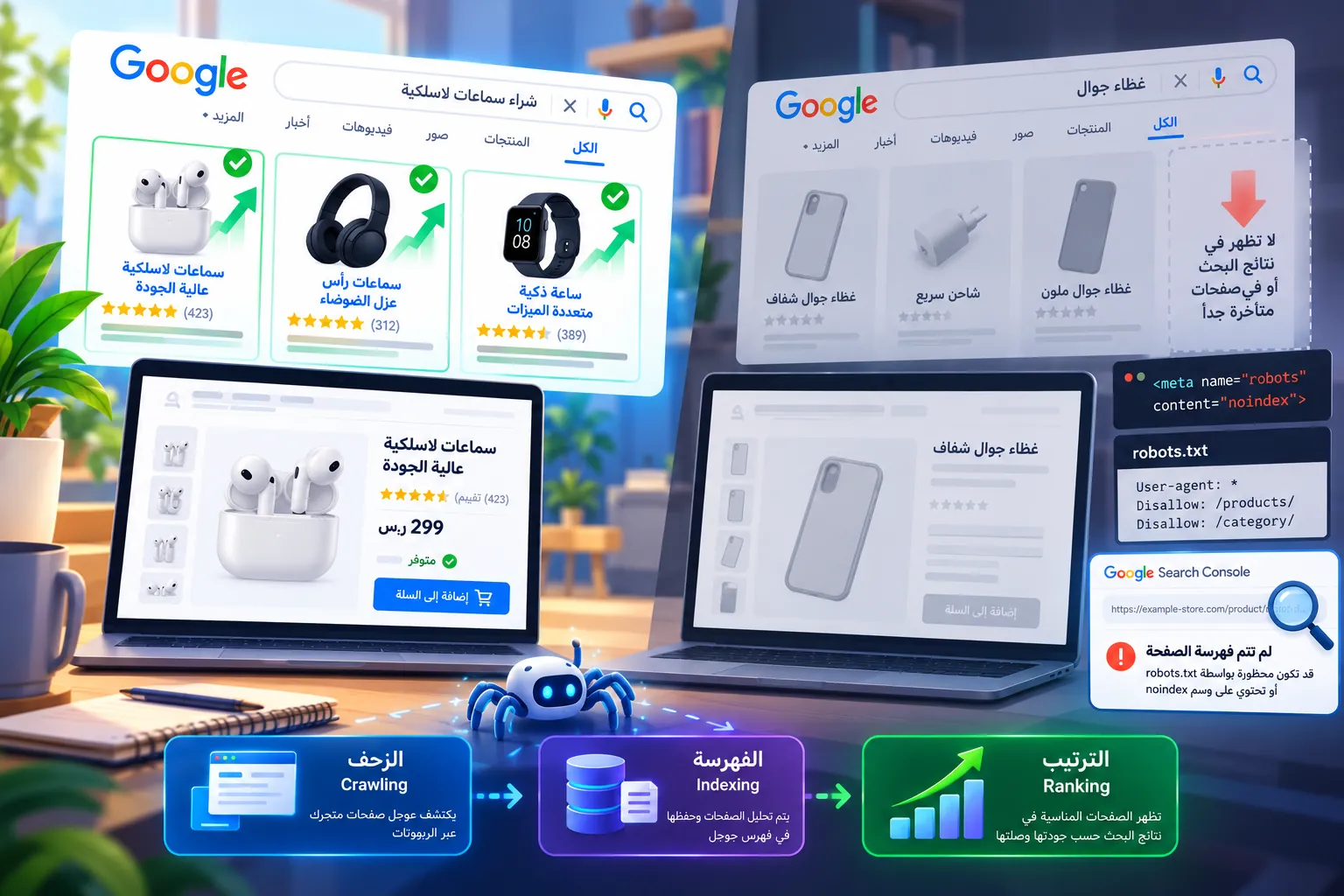 لماذا تظهر بعض منتجات متجرك في Google بينما تختفي منتجات أخرى؟